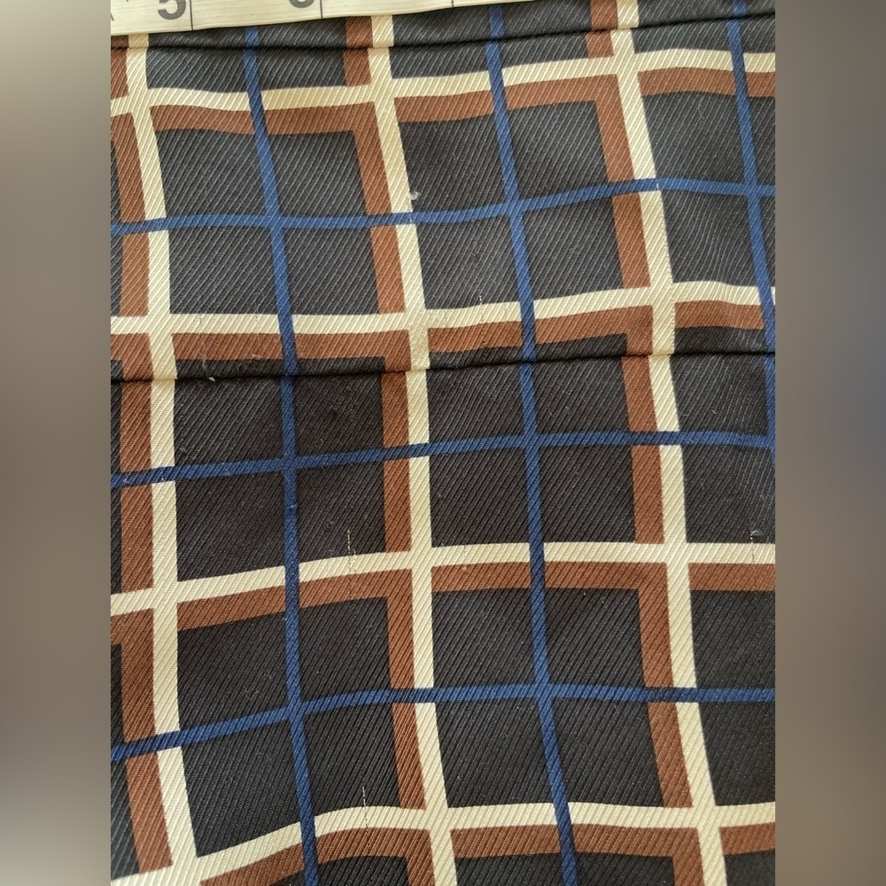 J.Crew Navy Silk Sleeveless Fit & Flare Dress Plaid Windowpane Check | 10 - Picture 10 of 12
